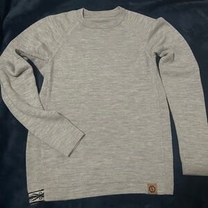 Men’s Sweater alpaca crewneck 
soft stylish gray